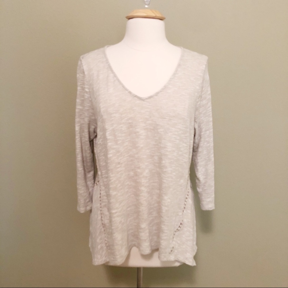 J.Jill NWOT 3/4 Sleeve V-Neck Tee